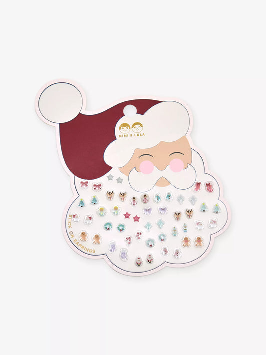 MIMI & LULA - ACC - SANTA STICK ON EARRINGS - MULTI