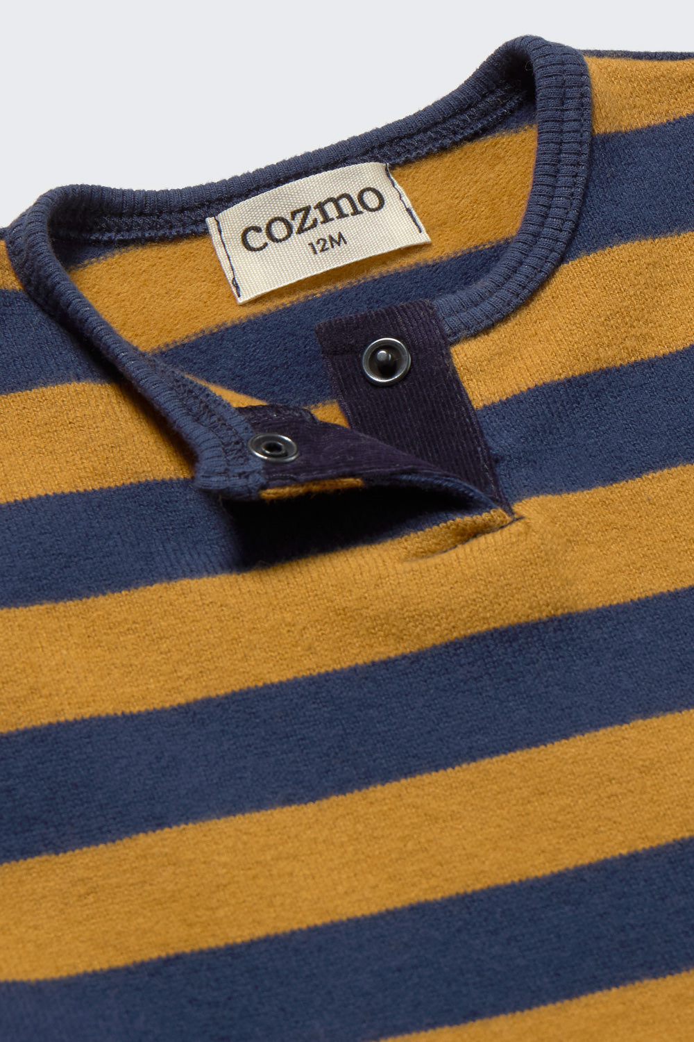 COZMO - BBY - STRIPED BRUSHED SOFT KNIT SWEATER - NAVY BISCUIT