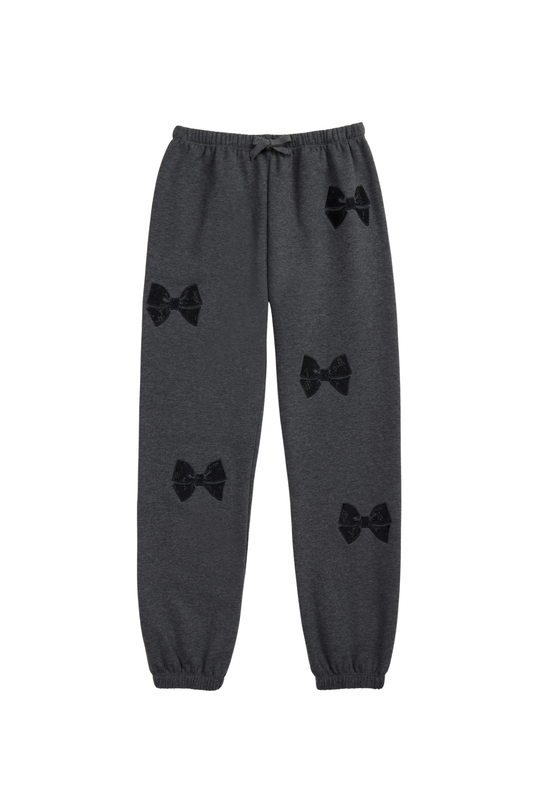 Splendid - BG- Lacy Bow Sweatpant- Charcoal