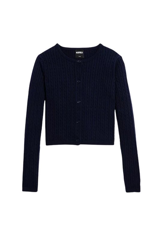 Katie J - BG - Rory Crewneck Cardigan Sweater - Black