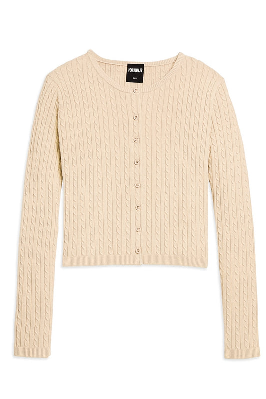 KATIE J NYC RORY CREWNECK SWEATER OATMEAL