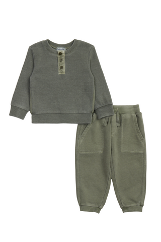 Splendid - Olive Adventure Thermal Jogger Set