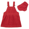 Red Chunky Cord Overall Jumper (2-6X)