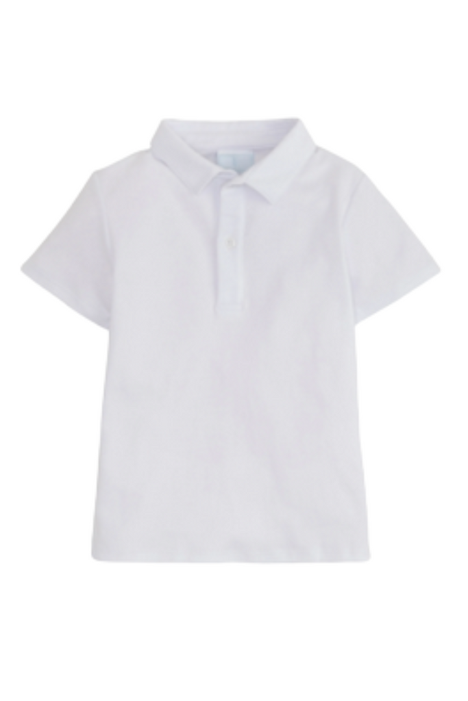 Little English - White Short Sleeve Polo