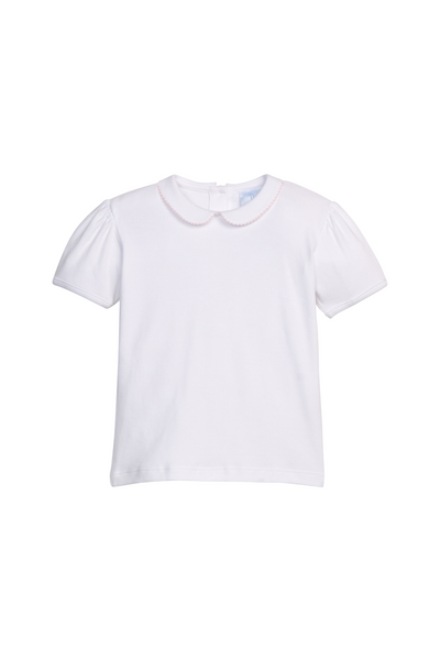 Little English - Light Pink Peter Pan Picot Blouse