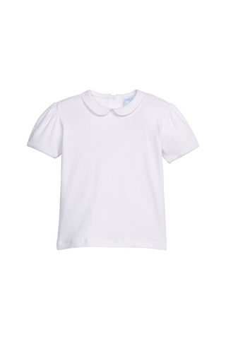 Little English - Light Pink Peter Pan Picot Blouse