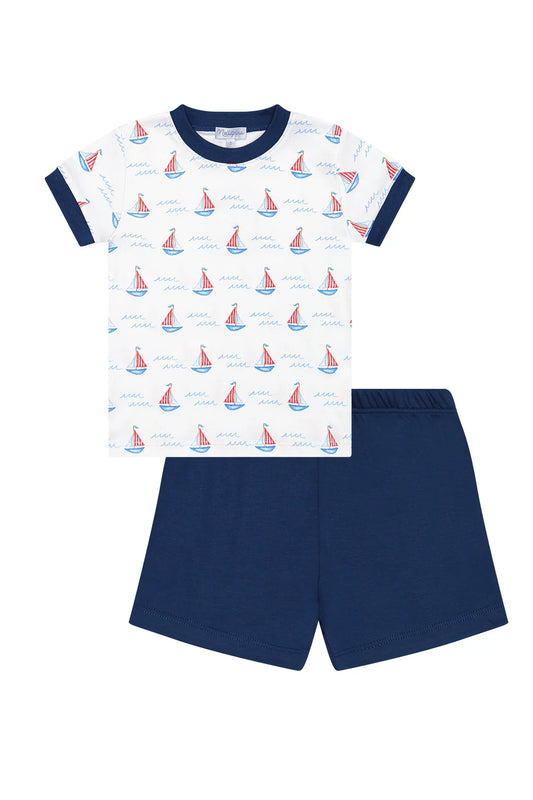 NELLAPIMA - TB - SAILBOATS BOY SHORT SET - MULTI