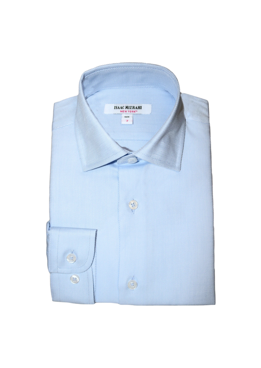 ISAAC MIZRAHI - BB - BASIC DRESS SHIRT - LIGHT BLUE