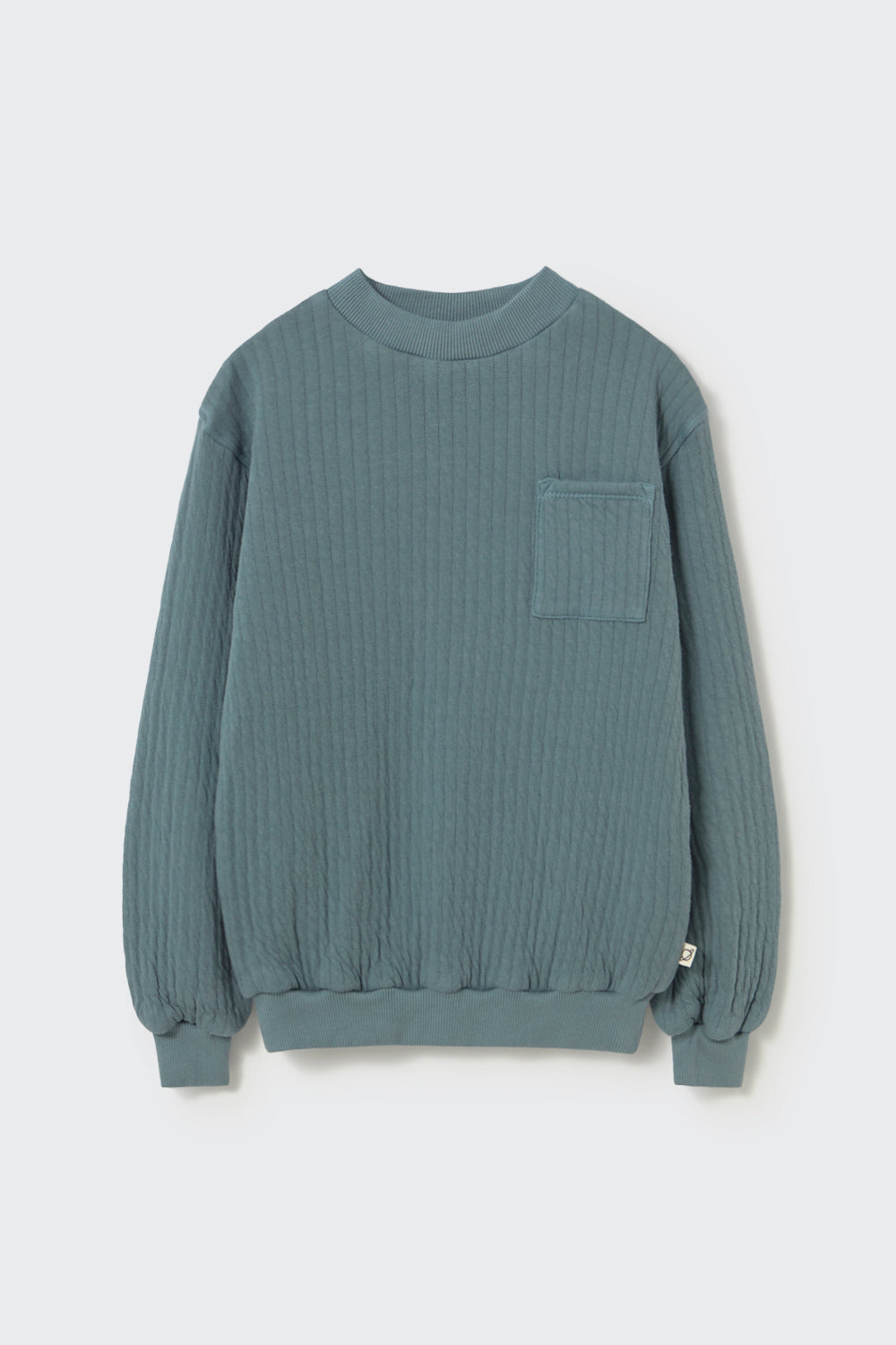 COZMO - BB - QUILTED COTTON SWEATSHIRT - BLUE