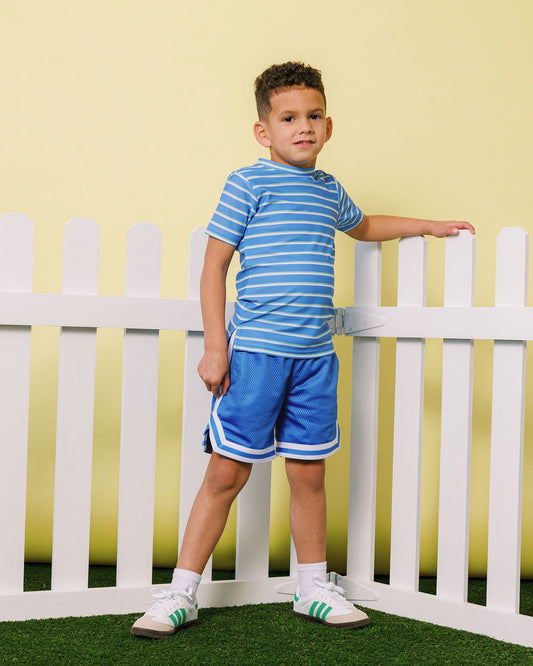 COURTSIDE KIDS  - BB - BASKETBALL SHORT - SKY BLUE