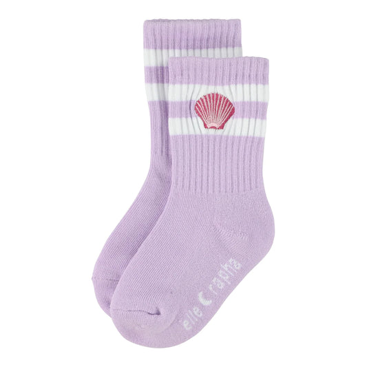 ELLA AND RAPHA - ACC - SEASHELL KIDS SOCKS - LAVENDER