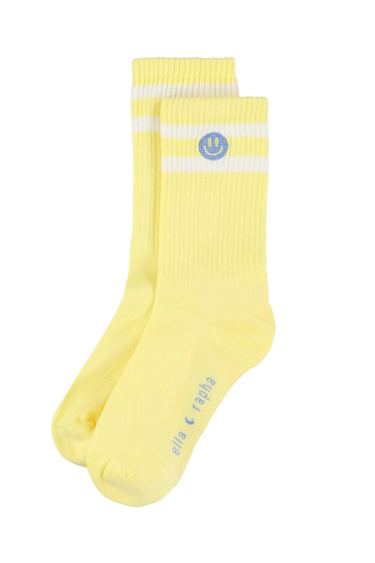ELLA AND RAPHA - ACC - SMILEY KIDS SOCKS - BUTTER YELLOW