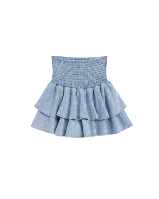 SPLENDID - BG - BLEACH WASH SKIRT - INDIGO CHERRY