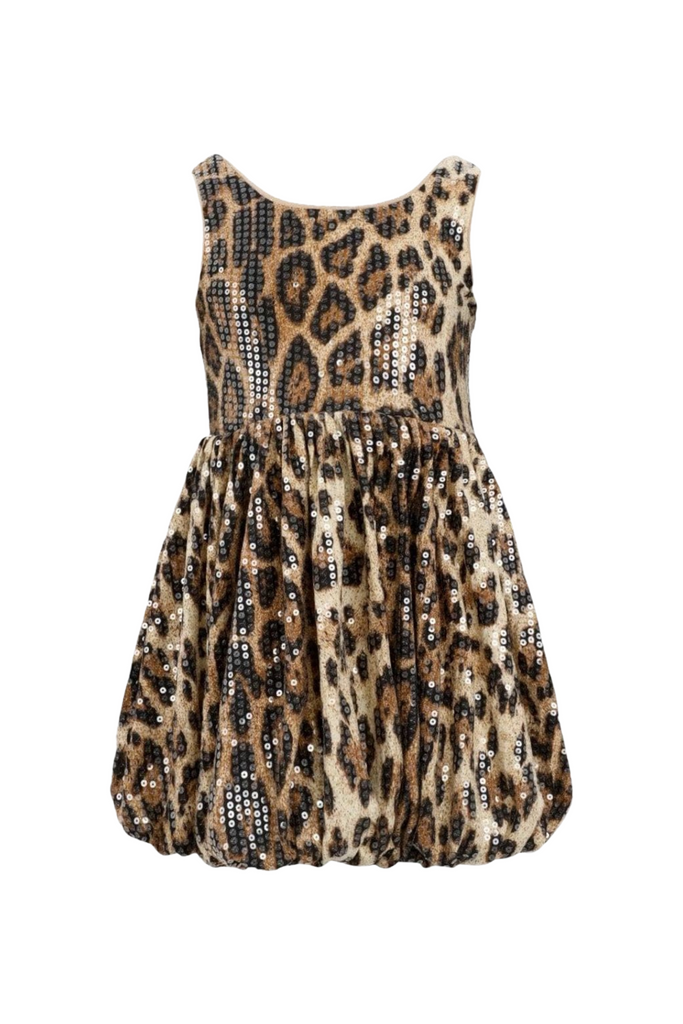 Lola And The Boys - Sequin Leopard Bubble Dress