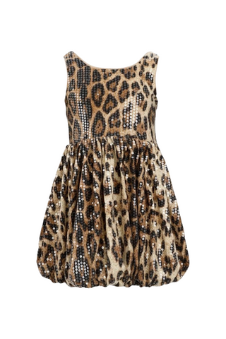Lola And The Boys - Sequin Leopard Bubble Dress