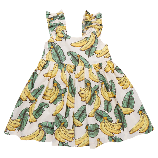 PINK CHICKEN - BG - GIRLS VIA DRESS - BANANA LEAVES