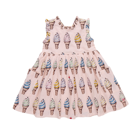 PINK CHICKEN - TG - GIRLS ALYSSA DRESS - PINK SOFT SERVE