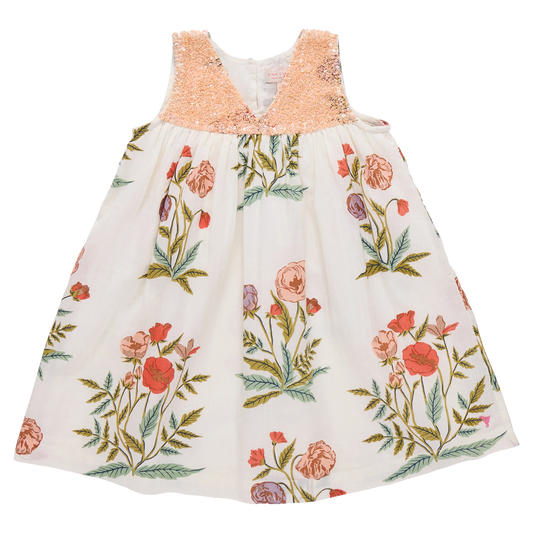 PINK CHICKEN - BG - GIRLS COURTNEY DRESS - ROSEWICK POPPY