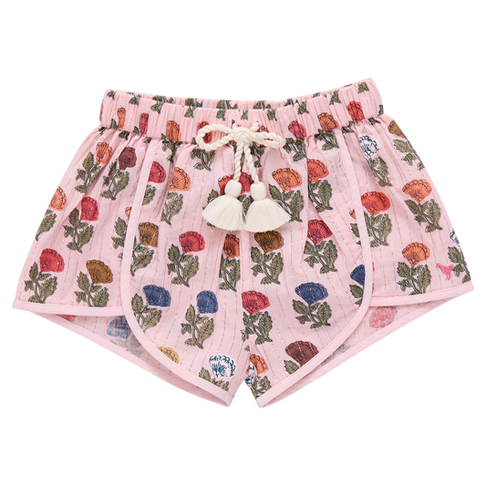 PINK CHICKEN - BG - GIRLS MILLIE SHORT - MULTI FLOWER DROP