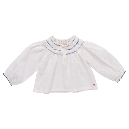 PINK CHICKEN - BG - GIRLS AVA TOP - ANTIQUE WHITE