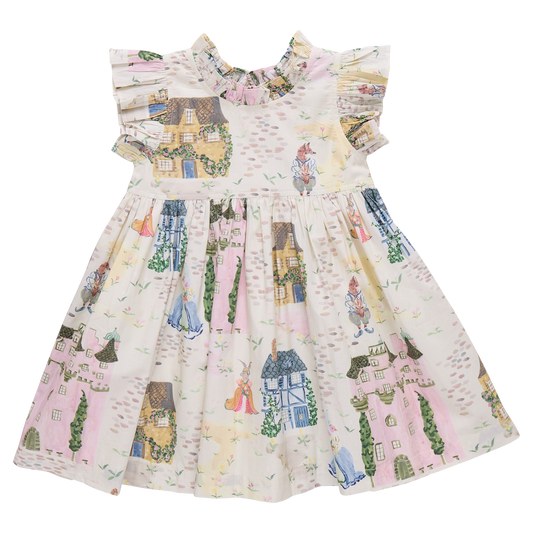 PINK CHICKEN - TG - GIRLS JENNIFER DRESS - WHIMSICAL CASTLE