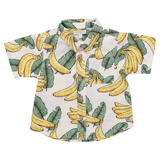 PINK CHICKEN - TB - BOYS JACK SHIRT - BANANA LEAVES