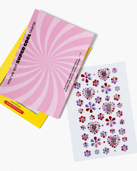 SUPER SMALLS - T&B - SUPER STICKER SHEET - LOTS OF LOVE - MULTI