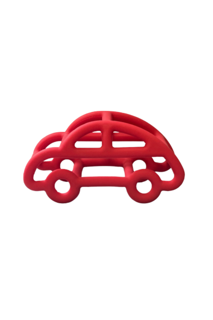 3D Silicone Car Teether - Red