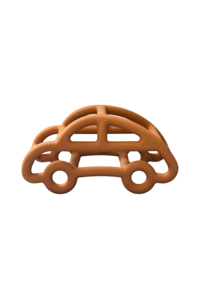 3D Silicone Car Teether - Rust