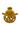 3D Silicone Chicken Teether - Mustard