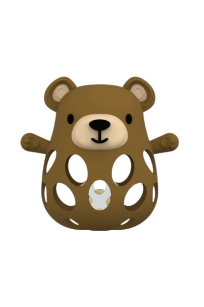 3D Silicone Teddy Teether - Brown