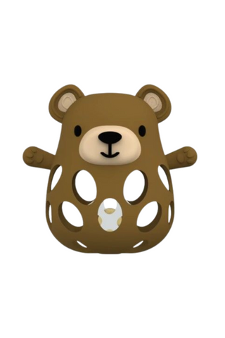 3D Silicone Teddy Teether - Brown