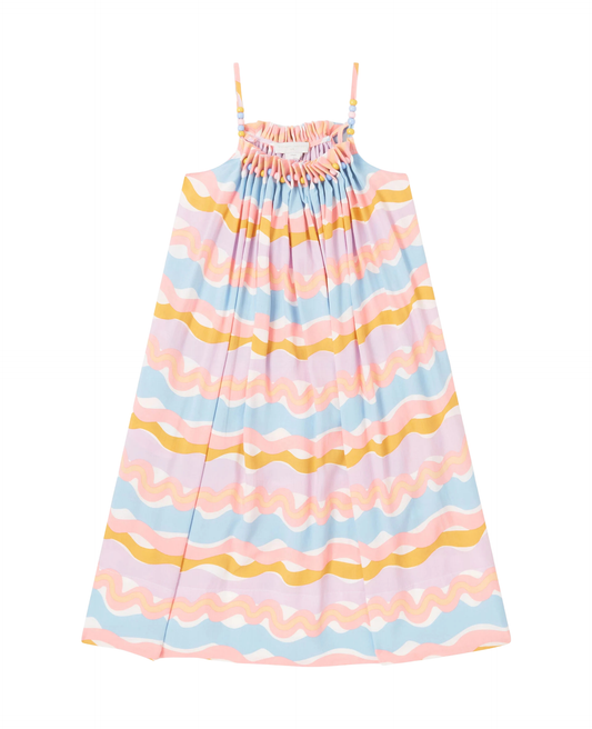 STELLA MCCARTNEY KIDS - TG - GIRL SLEEVELESS WIGGLE PRINT DRESS  - PINK MULT