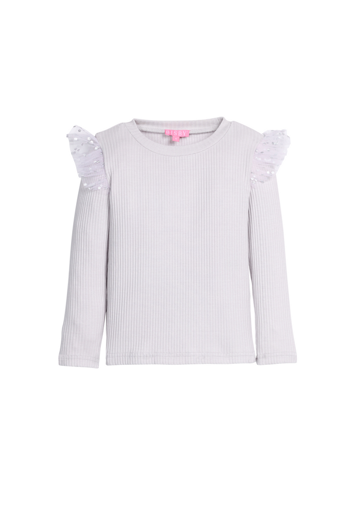 Bisby - Grey & Silver Sparkle Stars Sadie Top