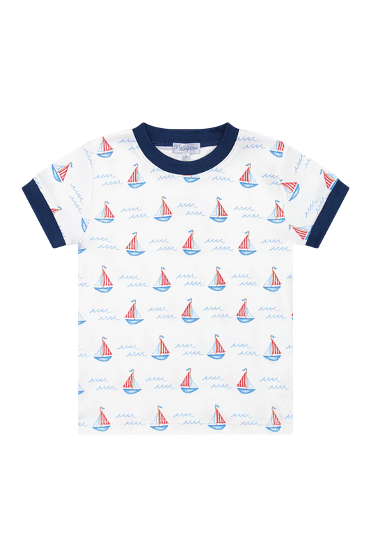 NELLAPIMA - TB - SAILBOATS BOY SHORT SET - MULTI