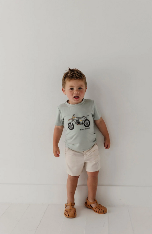BABYSPROUTS - TB - BOY'S SHORT SLEEVE TEE - BORN TO RIDE