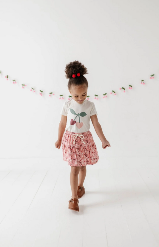 BABYSPROUTS - TG - GIRL'S SHORT SLEEVE TEE - CHERRIES
