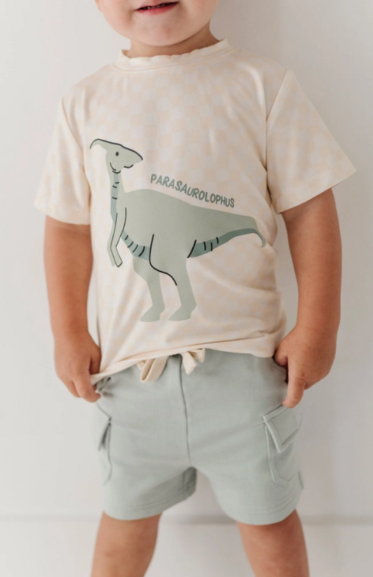 BABYSPROUTS - TB - BOY'S SHORT SLEEVE TEE - PARASAUROLOPHUS