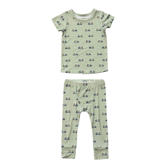 BABYSPROUTS - TB - SHORT SLEEVE LOUNGE SET - GOLF CART