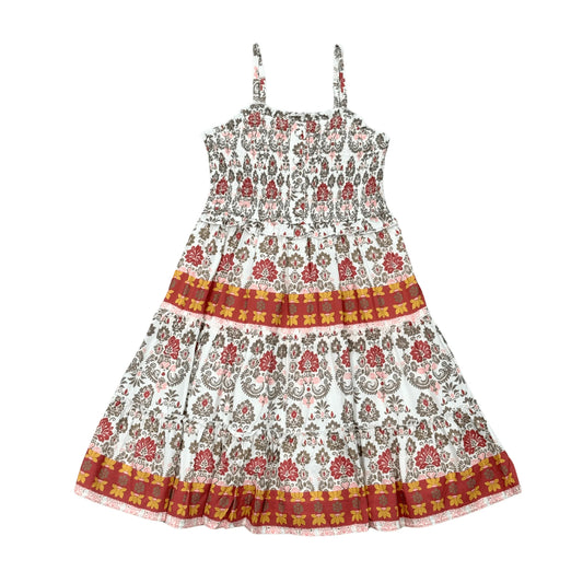 AVERY & ALEXANDER - BG - SMOCK BUTTON FRONT TIERED DRESS - FRANCESCA BORDER