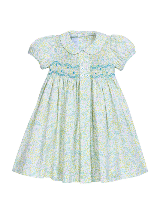 LITTLE ENGLISH - BG - SMOCKED BRIDGET DRESS  - BRIARCLIFF FLORAL
