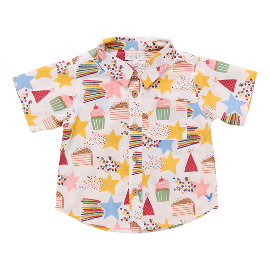 PINK CHICKEN - TB - BOYS JACK SHIRT - BIRTHDAY STAR