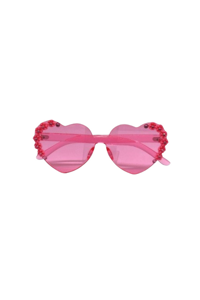 Flower Heart Sunglasses - Pink