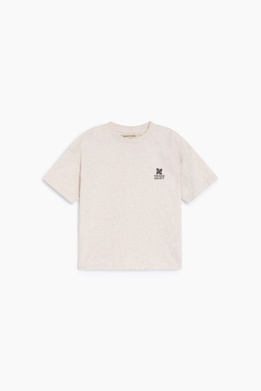NEW SOCIETY - TNS Logo Tee Whisper White Melange