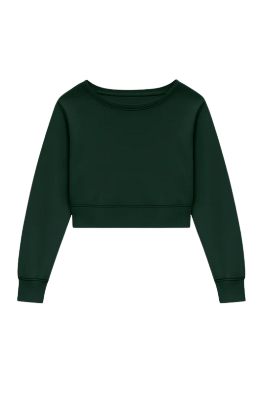 Katie J - BG - Tristan Vintage Style Off Shoulder Crop Top - Green