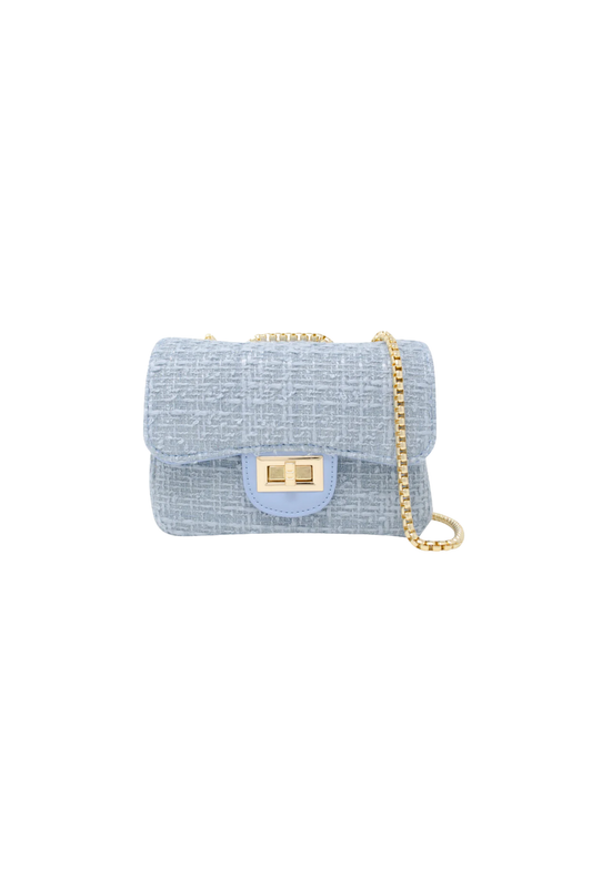 Zomi Gems - ACC - Classic Large Tweed Handbag - Blue