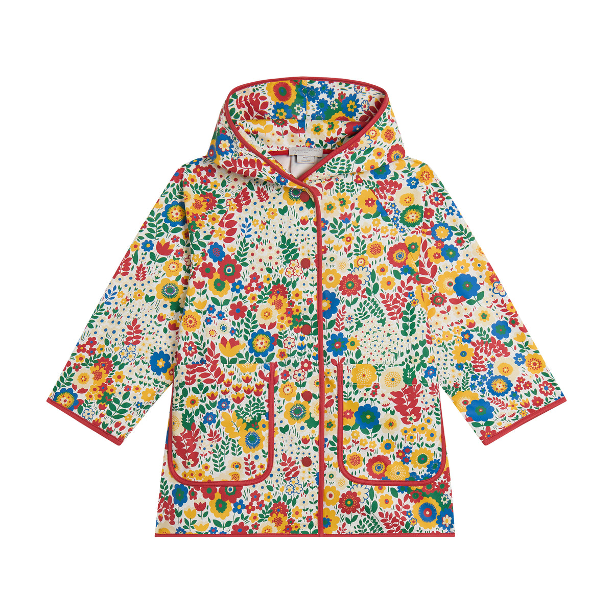 STELLA MCCARTNEY KIDS - TG - GIRL FLOWER PRINT HOODED JACKET - WHITE MULTI