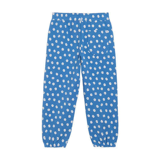 STELLA MCCARTNEY KIDS - TG - GIRL DITSY FLOWER JOGGERS WITH LACE TRIM - BLUE
