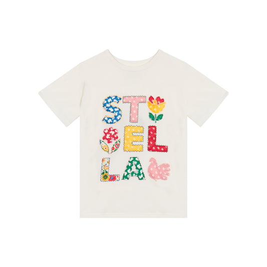 STELLA MCCARTNEY KIDS - TG - GIRL SS T-SHIRT WITH STELLA PATCHES - WHITE
