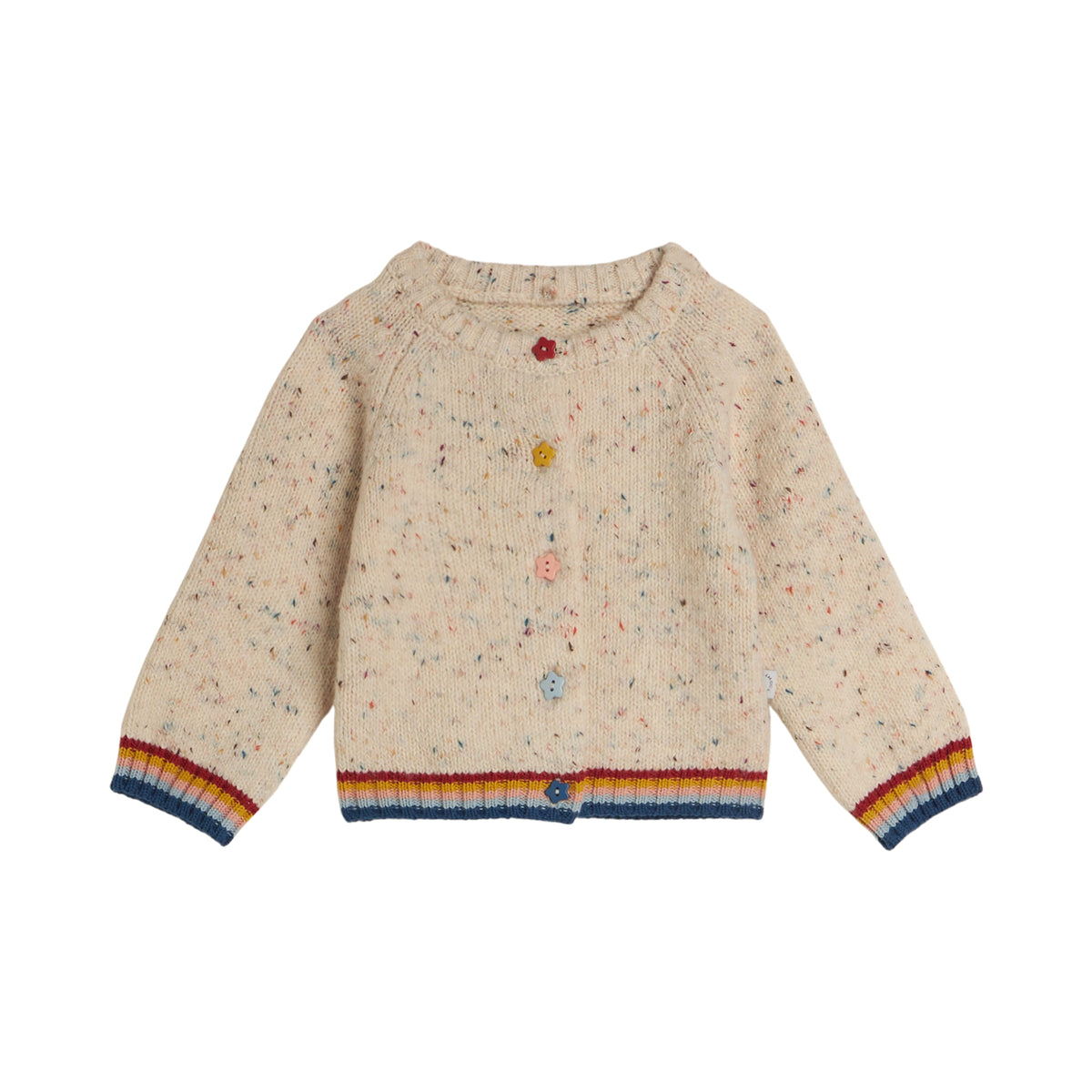 STELLA MCCARTNEY KIDS - BBY - BABY GIRL KNIT CARDIGAN - CREAM